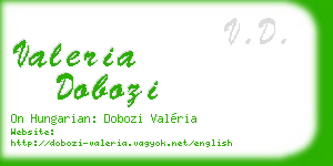 valeria dobozi business card